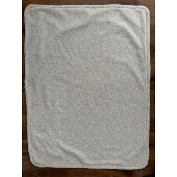 Carter’s Orange Fox & White Leaves Sherpa Tan Baby Blanket 30" x 40" - Picture 5 of 6